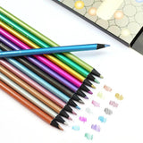 12-color Metallic Colored Pencils Charge Hub X