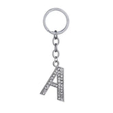 26 English Letter Keychain Creative Zinc Alloy Diamond Key Pendant Charge Hub X