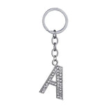 26 English Letter Keychain Creative Zinc Alloy Diamond Key Pendant Charge Hub X