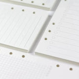 6-hole Notebook Loose-leaf Refill Blank Dot Matrix Horizontal Line Charge Hub X