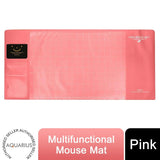 AQ Multifunctional & Eco-friendly Office Desk Mouse Mat PVC+DS Material, Pink Aquarius