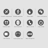 BaS-TeK T1 Waterproof Fitness Tracker with HRM - Pink Bas-Tek