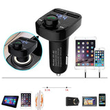 Car MP3 Audio Player Bluetooth Car Kit FM Transmitter Handsfree Calling 5V 4.1A Dual USB Car Charger Phone Charger Charge Hub X