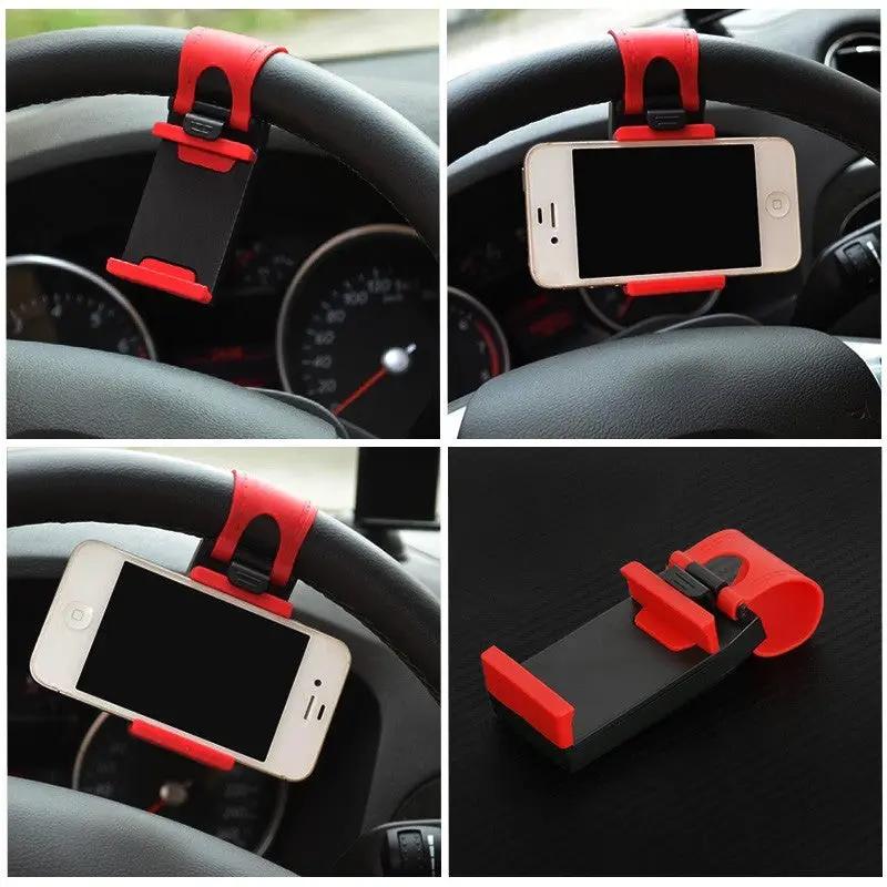 Car Steering Wheel Clip Mount Holder Charge Hub X