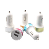 Color round metal ring 2A steel ring aluminum alloy car phone charger dual USB nipple car charger Charge Hub X