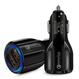 Dual USB Quick Charge Car Charger for Fast Charging Charge Hub X