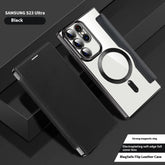 Electroplated Wireless Magnetic Business Flip Leather Case Charge Hub X