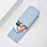 Flowers Embroidery Mobile Phone Bags For Women Ins Fashion Crossbody Shoulder Bag Ladies Long Wallet Charge Hub X