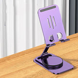 Foldable Aluminum Alloy Rotating Mobile Phone Stand – Desktop Holder Bracket Charge Hub X