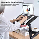 Folding Desk Retractable Adjustable Study Desk In Bed Aluminum Alloy Notebook Computer Bracket Lazy Desk Charge Hub X