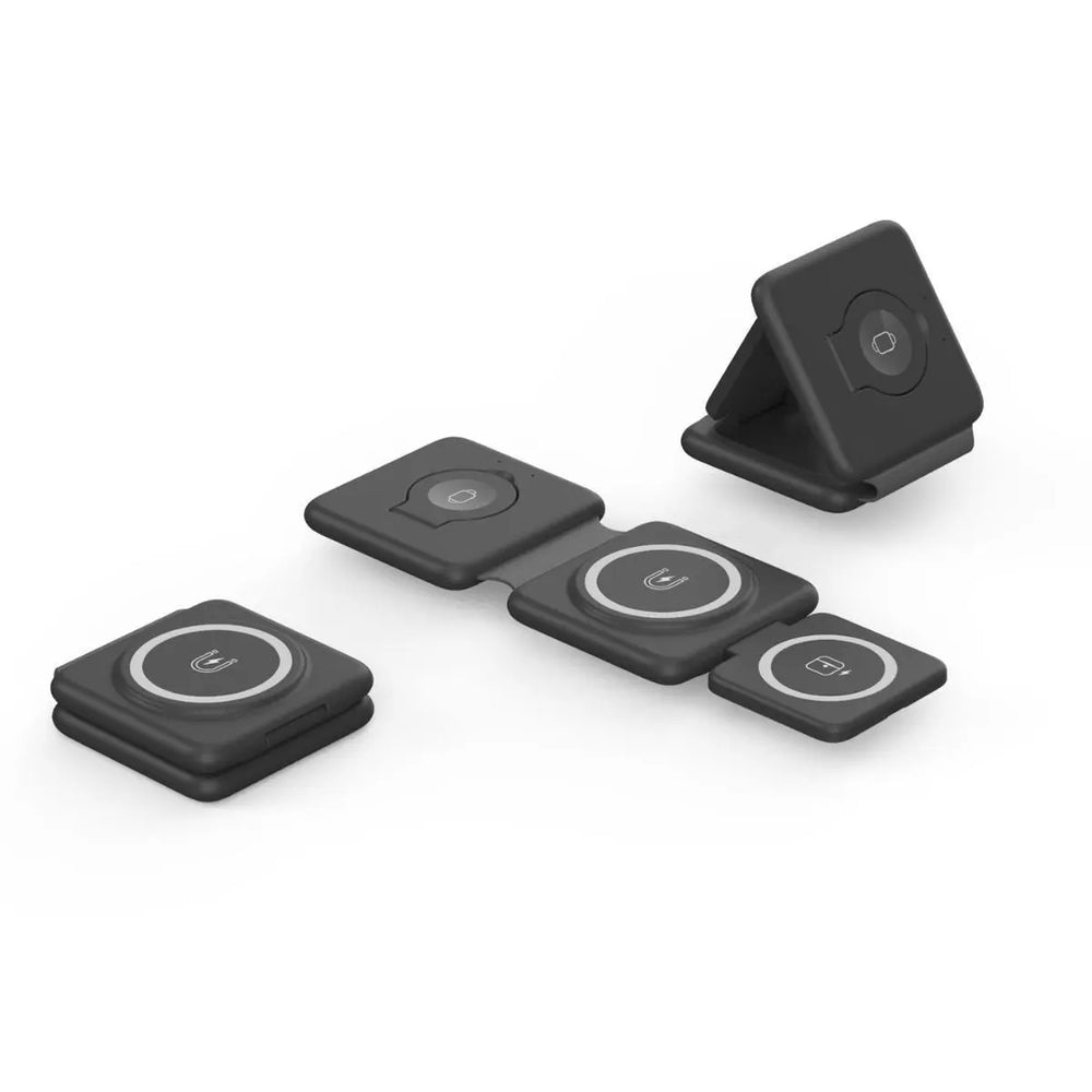 Folding Magnetic Suction Wireless Charger 3-in-1 Charge Hub X