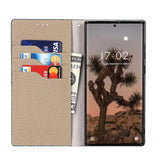Galaxy S24 Ultra Case Litchi Leather Phone Case Charge Hub X