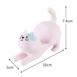Grocery Cat Phone Holder Resin Craft Car Desktop Ornament Charge Hub X
