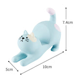 Grocery Cat Phone Holder Resin Craft Car Desktop Ornament Charge Hub X
