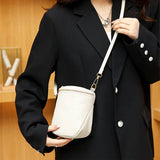 High-quality Leather Mobile Phone Bag Korean Style Shell Bags For Women Fashion Small Shoulder Crossbody Bag Charge Hub X