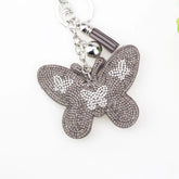 Home Fashion Simple Two-color Butterfly Shape Flannel Hot Drilling Handbag Pendant Charge Hub X
