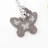 Home Fashion Simple Two-color Butterfly Shape Flannel Hot Drilling Handbag Pendant Charge Hub X