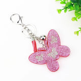 Home Fashion Simple Two-color Butterfly Shape Flannel Hot Drilling Handbag Pendant Charge Hub X