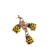 Hot Selling Dripping Oil Alloy Colorful Owl Ladybug Dark Flower Ghost Face Keychain Bag Ornaments Charge Hub X