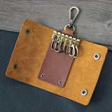 Men Wallet Leather Key Bag Multifunctional Keychain Charge Hub X