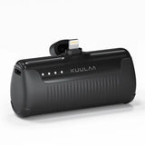 Black portable device with a lightning connector on a white background, branded 'KUULAA'.