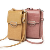 Mobile Phone Bag For Women Chain Stone Pattern Design Shoulder Bags Charge Hub X