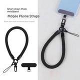 Mobile Phone Short Polyester Rope Anti-theft Wrist Strap Keychain Charge Hub X
