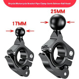 Motorcycle Mobile Phone Bracket Aluminum Alloy Universal Ball Head Quick Release Pipe Clamp Charge Hub X