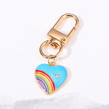 Rainbow Love Metal Keychains Handbag Ornaments Charge Hub X