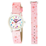 Ravel Children's Fairy Dial With Pink Stars Strap Watch - R1810.4 Ravel