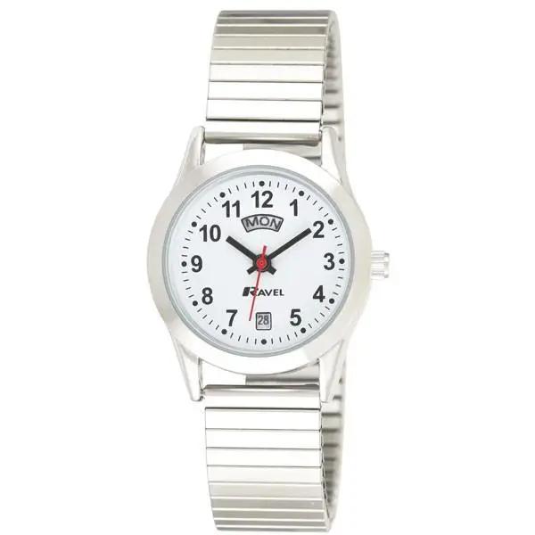 Ravel Womens Day Date Expander Silver Watch R0706.20.2EX Ravel