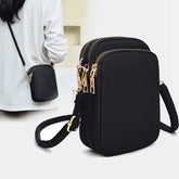 Small Shoulder Bags 3 Layers Of Pockets Mobile Phone Bag Outdoor Daily Crossbody Bag Charge Hub X