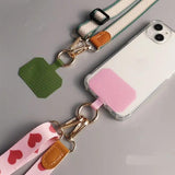 Solid Color Phone Lanyard Crossbody Strap Detachable Multifunctional Chargehub X