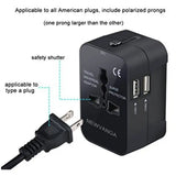 Travel Universal Conversion Plug Dual USB Charge Hub X
