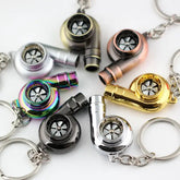 Turbo Keychain Metal Whistle Sound Supercharger Charge Hub X