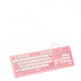 Milk Tea Rabbit Cute Chocolate Wired Keyboard Charge Hub X