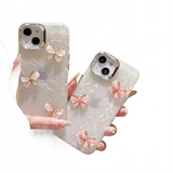 Shell Pattern Camellia Flower Phone Case Cute Protective Cover Charge Hub X