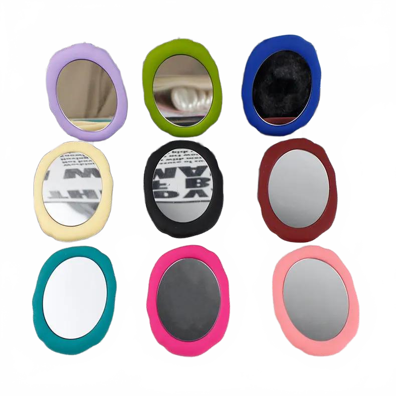 Liquid Silicone Portable Mirror Transparent Air Cushion Ring Buckle Mobile Phone Holder Charge Hub X