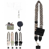 Phone Lanyard With Zipper Bag Nylon Canvas Embroidered Patch Purple Chargehub X