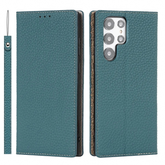 Galaxy S24 Ultra Case Litchi Leather Phone Case Charge Hub X