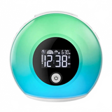 Vibe Geeks Wireless LED Night Lamp Alarm Clock and Bluetooth Speaker- USB Charging Vibe Geeks