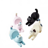 Grocery Cat Phone Holder Resin Craft Car Desktop Ornament Charge Hub X