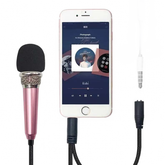 Mini Karaoke Condenser Wired 3.5mm Microphone Mic Mobile Phone For Android Charge Hub X