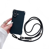 Soft Silicone Phone Case with Lanyard for iPhone Charge Hub X
