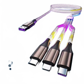 One-to-three Luminous Fast Charging RGB Data Cable Charge Hub X