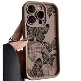 Retro Butterfly Print Phone Case – Shockproof Drop-Resistant Protective Cover Charge Hub X