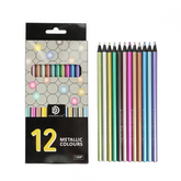 12-color Metallic Colored Pencils Charge Hub X