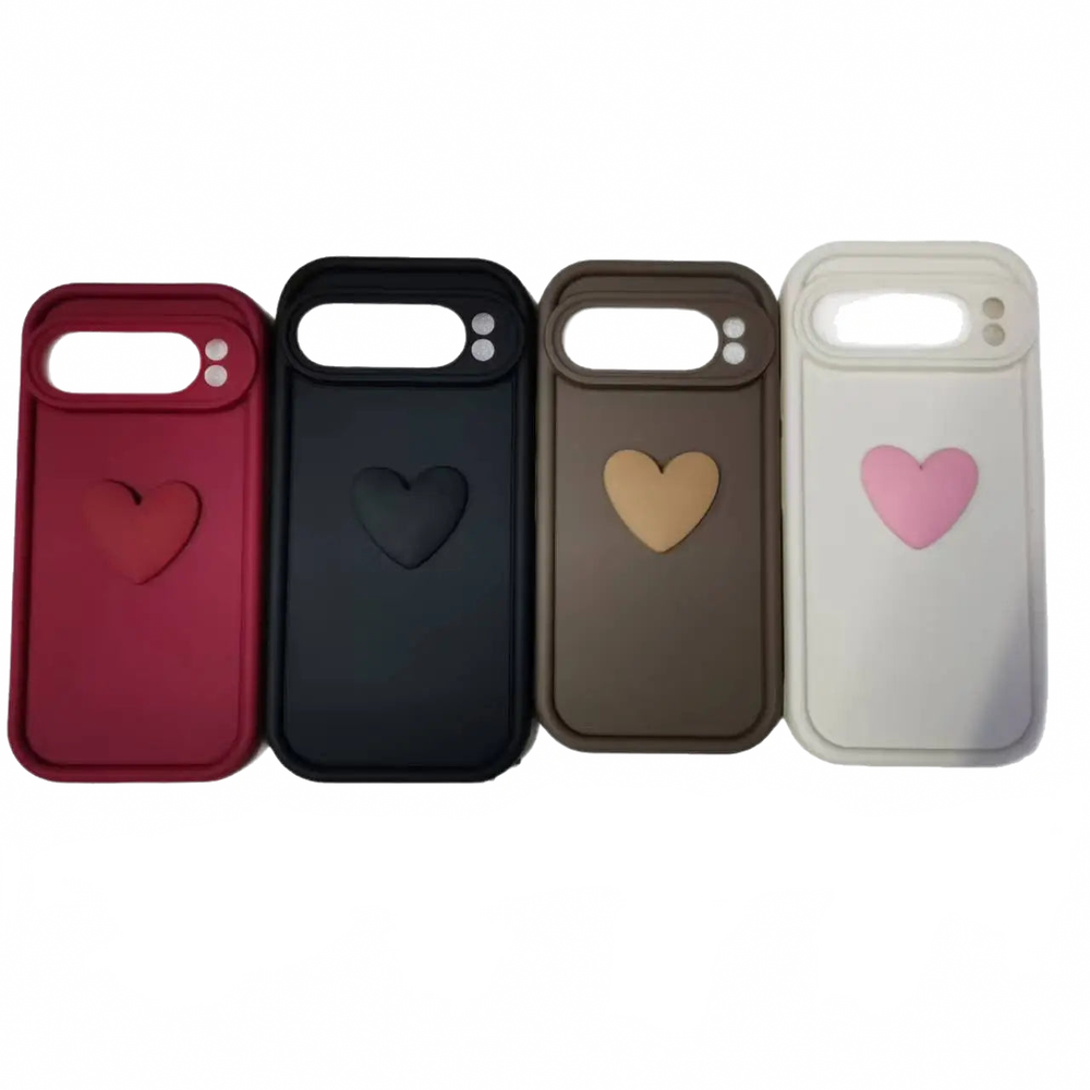 3D Heart Phone Case – Cute Shockproof Protective Cover for iPhone/Samsung Charge Hub X
