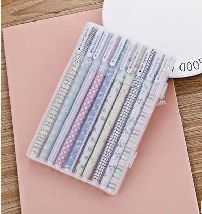 10 Pcs  Pack Colored Gel Pen Ink Pen Promotional Gift Stationery School & Office Supply Charge Hub X