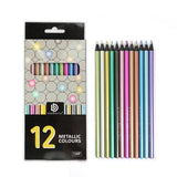 12-color Metallic Colored Pencils Charge Hub X